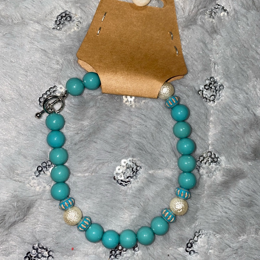 Turquoise beaded bracelet handmade